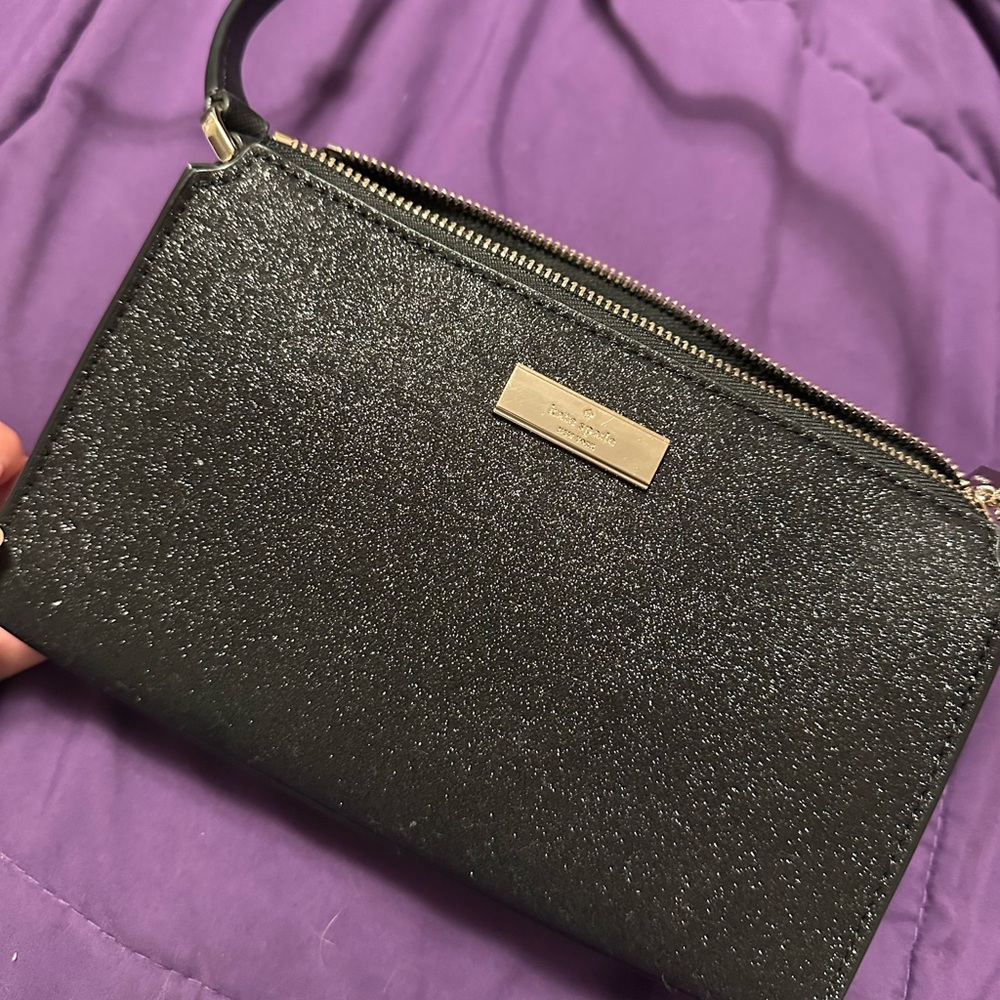 Kate Spade Black Glitter Kenzie Crossbody